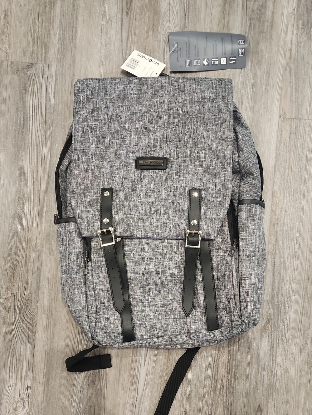 Samsonite Gray Heather Backpack with Black Strap Accents